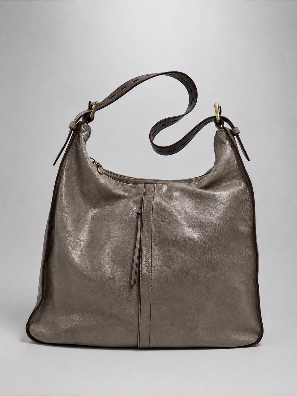Hobo International Marley Taupe Brown Leather Hobo Shoulder Bag